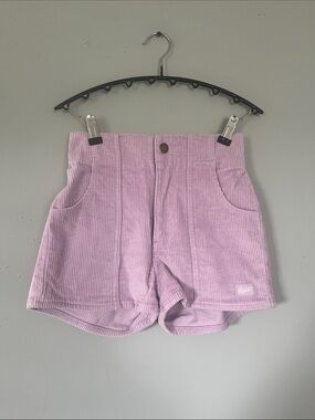 Hammies High-Waist Lavender Corduroy Shorts with Front Button 24